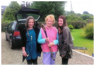 Life Begins at 85’   Josie Liston, Coole at the Hurling Match with her two great granddaughters Hanna & Clara from Sweden 