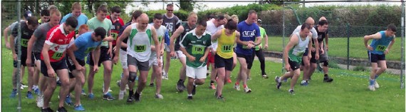 Competitors at the start of the Adventure Run on Sunday last 