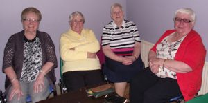 Upper Athea women Betty O’Connor, Marie O’Connor, Chrissie Mulvihill and Vera O’Sullivan enjoying the Going Strong party 