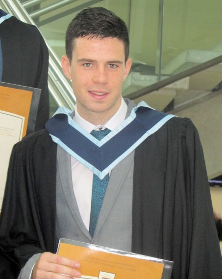 Maurice Hayes, son of Breda and Pat, Lower Athea, who graduated from Carlow I T last Saturday with a BA in Sports and Exercise (Soccer).