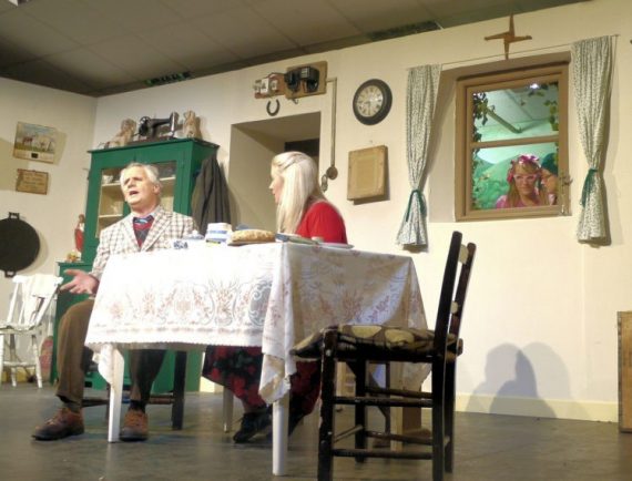 A scene from the play with Oliver McGrath & Louise Ahern