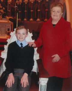 Evan Wallace who recently made his Confirmation in Rathkeale pictured  with his grandmother (also sponsor) Betty O’Connor, Coole West. 