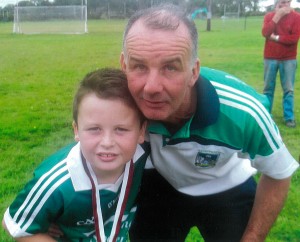 Cillian O’Connor with his dad James at the Parish League on Sunday after their win