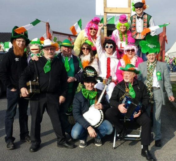 The best float in the Abbeyfeale parade on St. Patrick’s Day. The Athea Drama Group “Hens go to Vegas” 