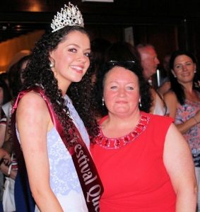 Congratulations to Festival Queen winner, Rachel Griffin, with Theresa O’Halloran, one of the organisers, at the Top of the Town on Sunday night last. 