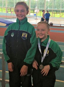 Aoibhinn Morrissey U 13's Gymnastics and Katie Byrne U11's Gymnastics, silver medallist in Athlone last weekend. 