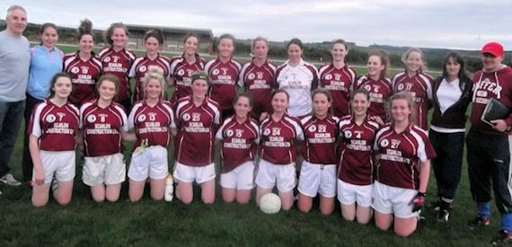 Missing from team picture are Erica Fealy, Deirdre Fitzpatrick, Gina Browne, Patrice Cleary, Niamh Kilkenny, Aoife Curtin, Melissa McEnery and Aine Leahy. Thanks to Scanlon Construction for sponsoring the girls shorts and Kostal for sponsoring their socks for the final. 