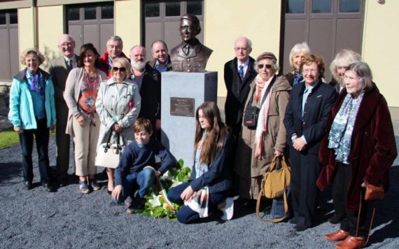 Members of the extended Colbert family pictured at the bust. 